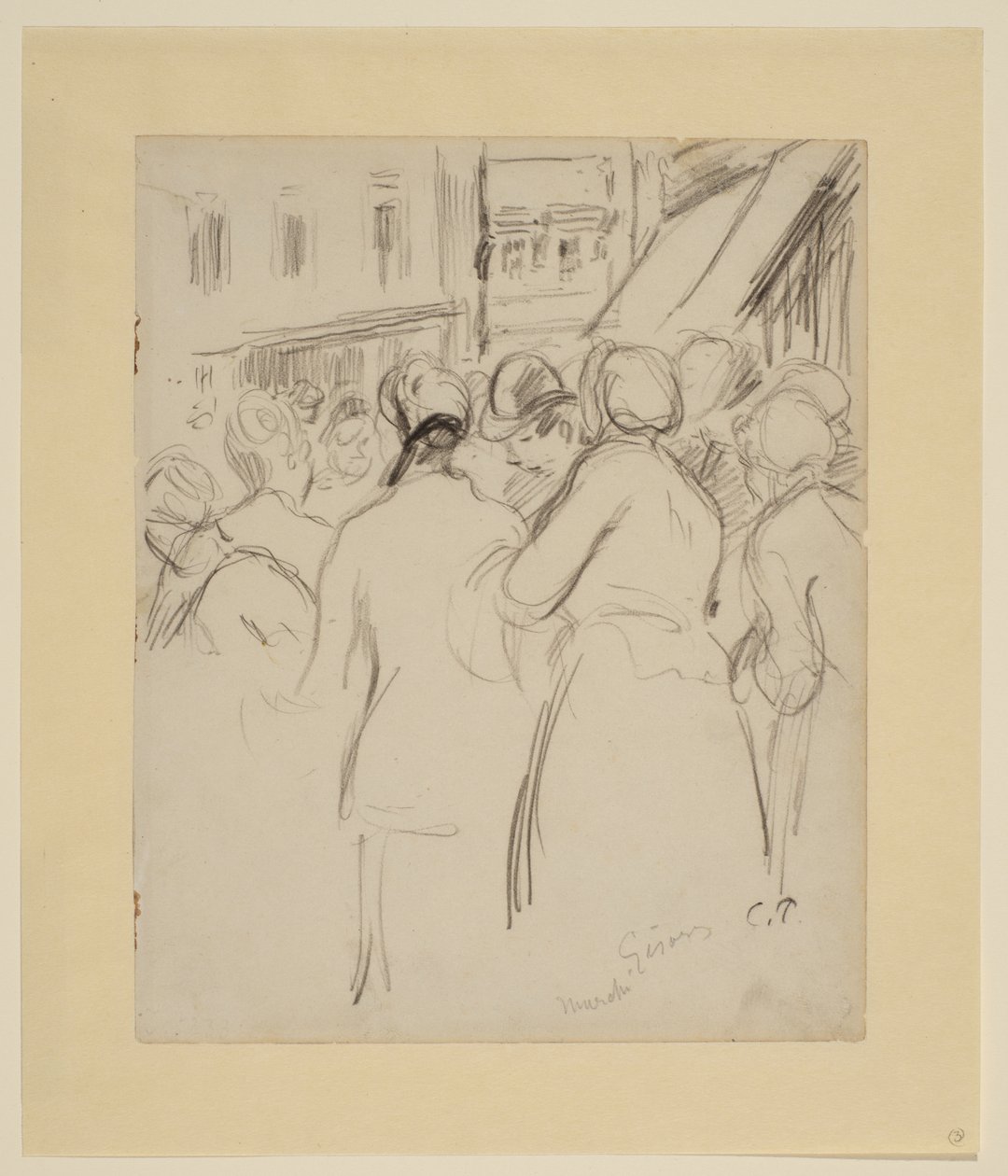 Marknad på Gisors av Camille Jacob Pissarro