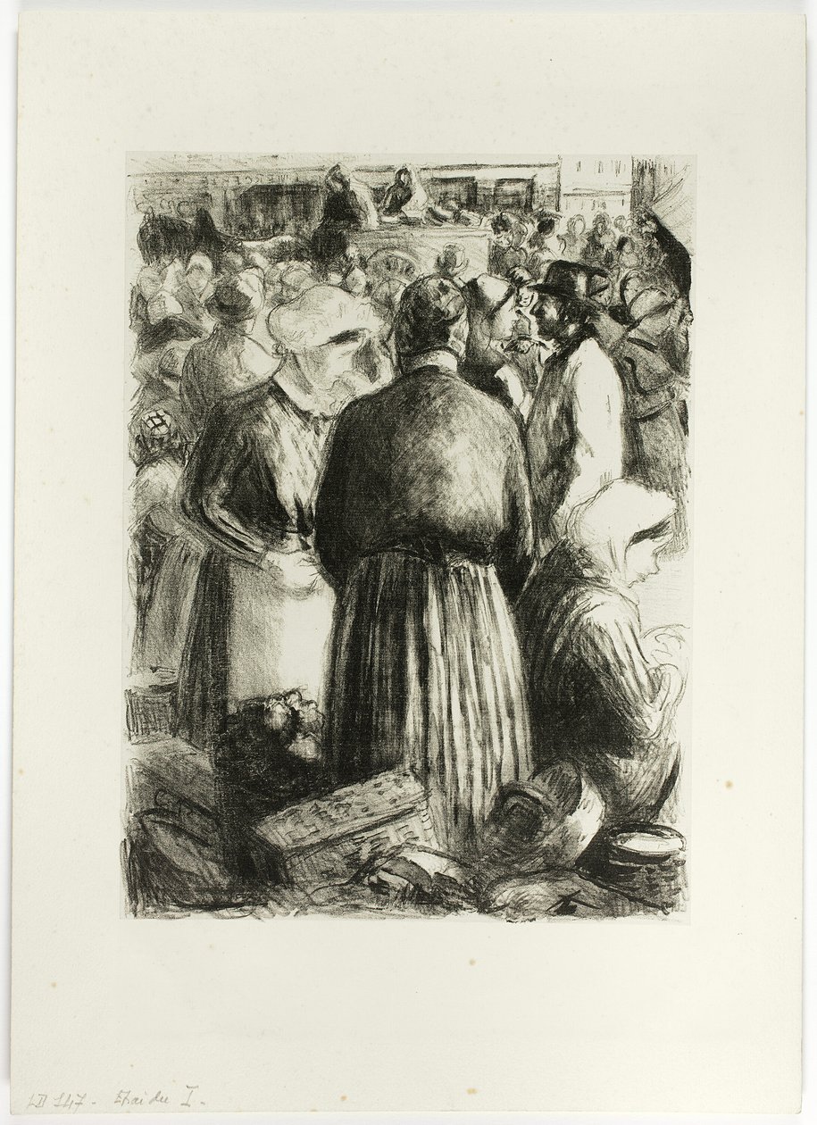 Marknad i Pointoise av Camille Pissarro
