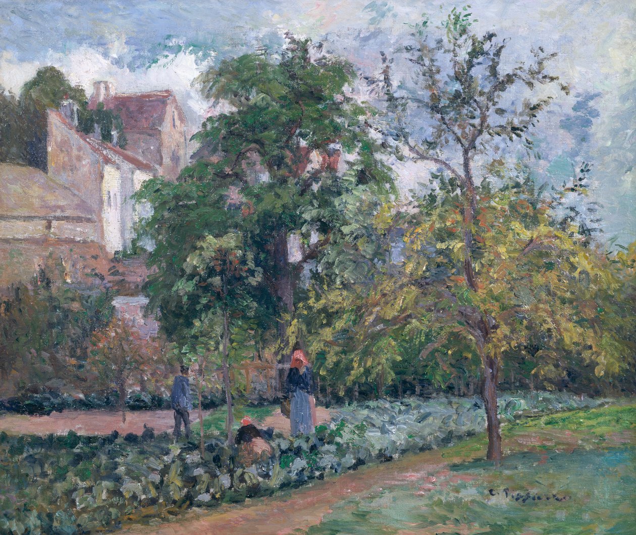 Fruktträdgård vid Maubisson, Pontoise av Camille Jacob Pissarro