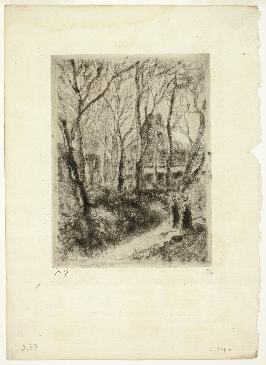 Stig vid Pontoise av Camille Pissarro