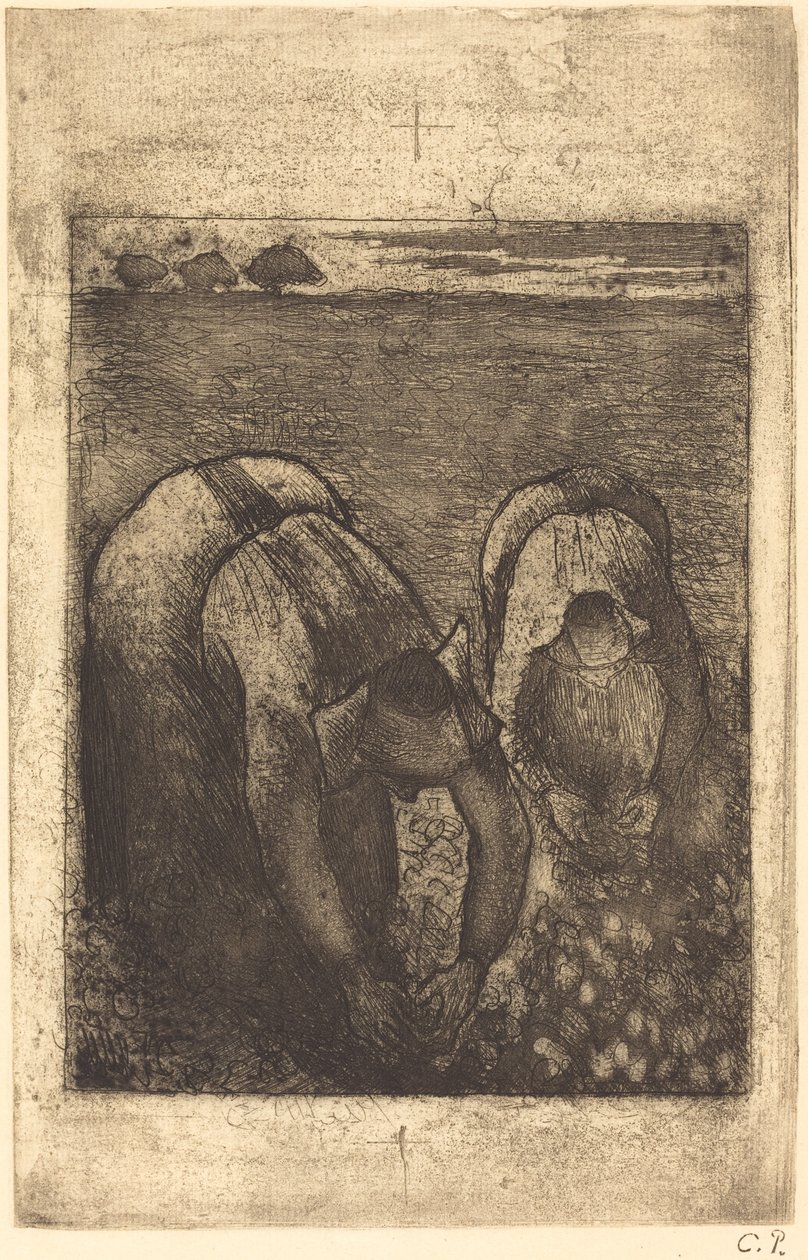 Bönder på ett bönorfält Bönder på ett bönorfält, 1891. av Camille Pissarro