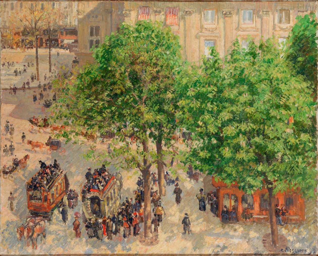 Franska teatertorget, våren av Camille Pissarro