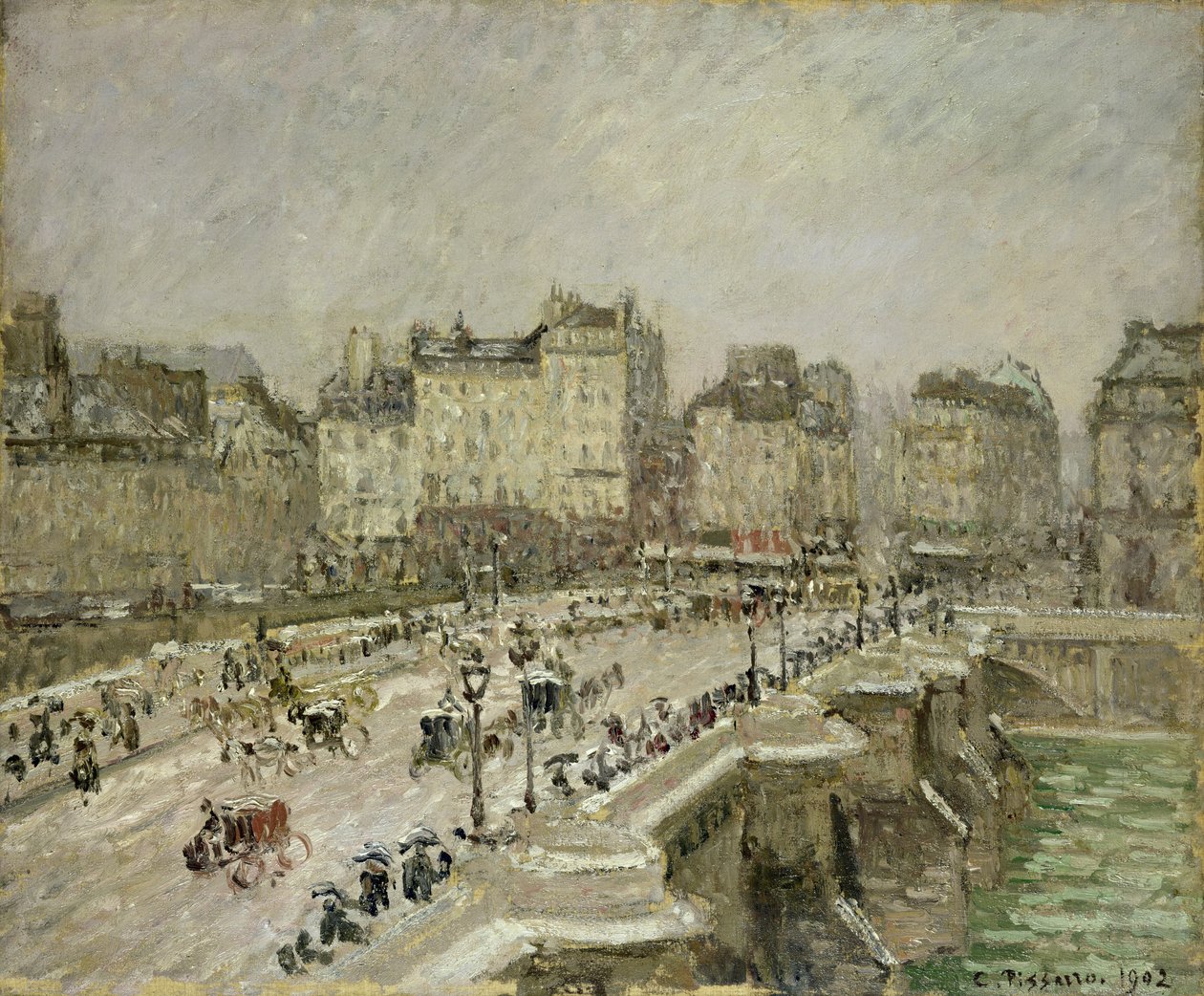 Pont Neuf, Snöeffekt, 2:a serien av Camille Pissarro