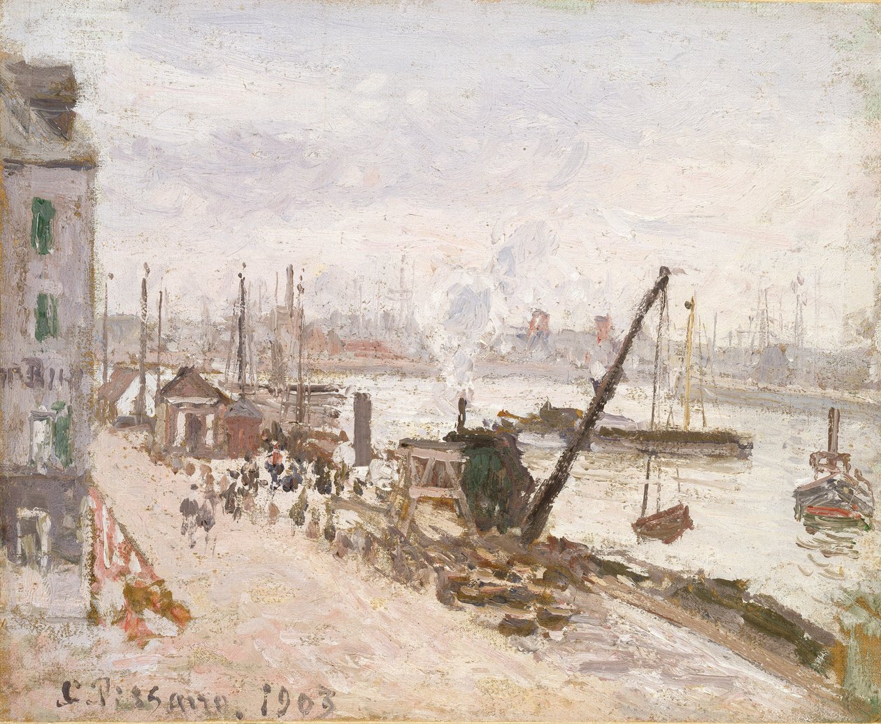 Kajen vid Le Havre, 1903 av Camille Pissarro