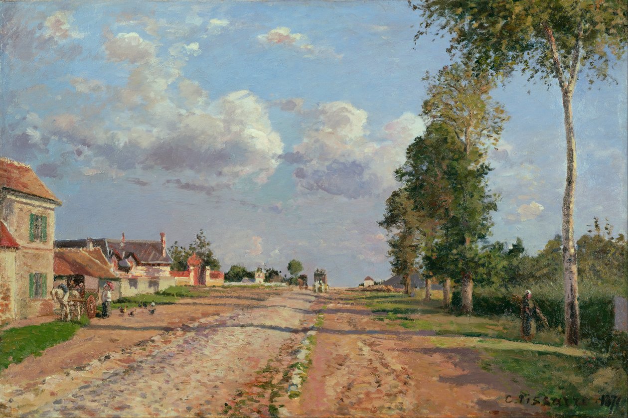 Route de Versailles, Rocquencourt av Camille Jacob Pissarro