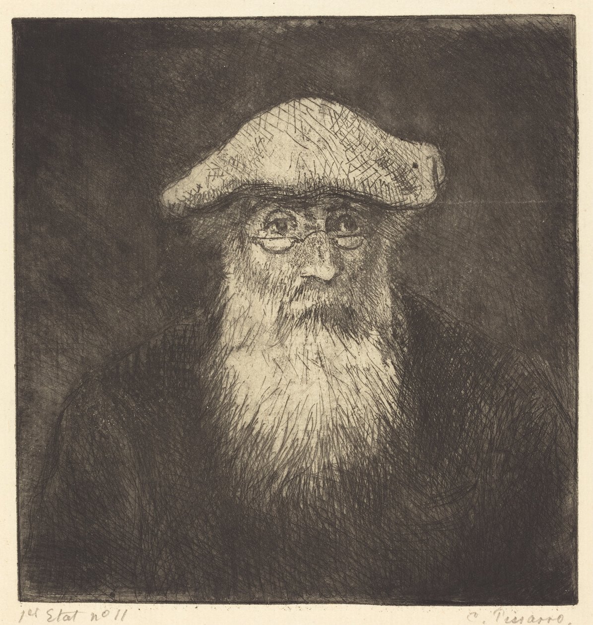 Självporträtt Camille Pissarro, ensam, ca. 1890. av Camille Pissarro