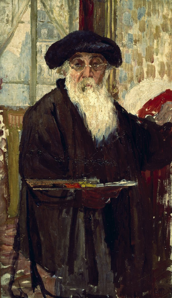 Självporträtt, ca 1898 (olja på duk) av Camille Jacob Pissarro