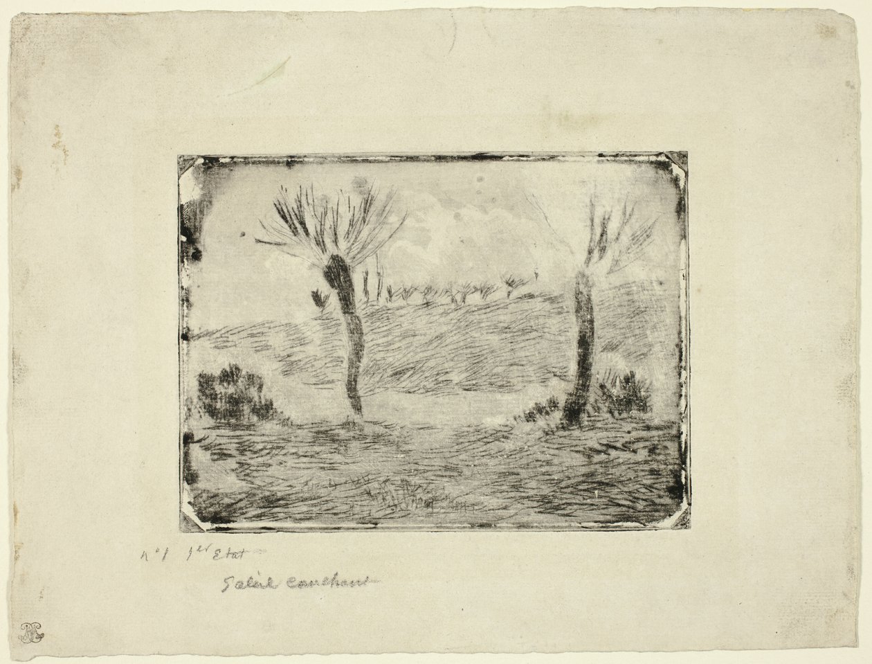 Solnedgång av Camille Pissarro