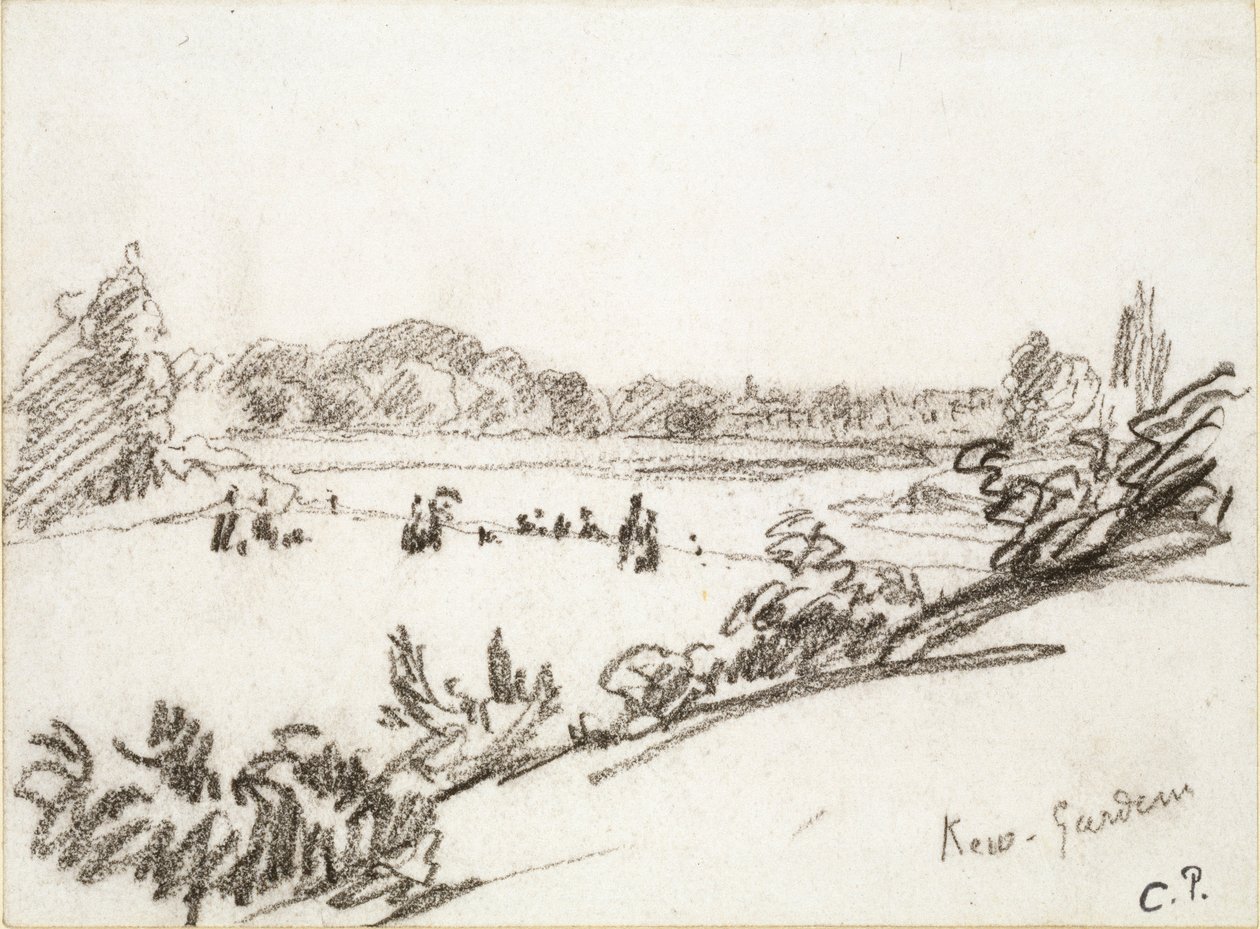 Studie av Kew Gardens, c1890-talet av Camille Pissarro