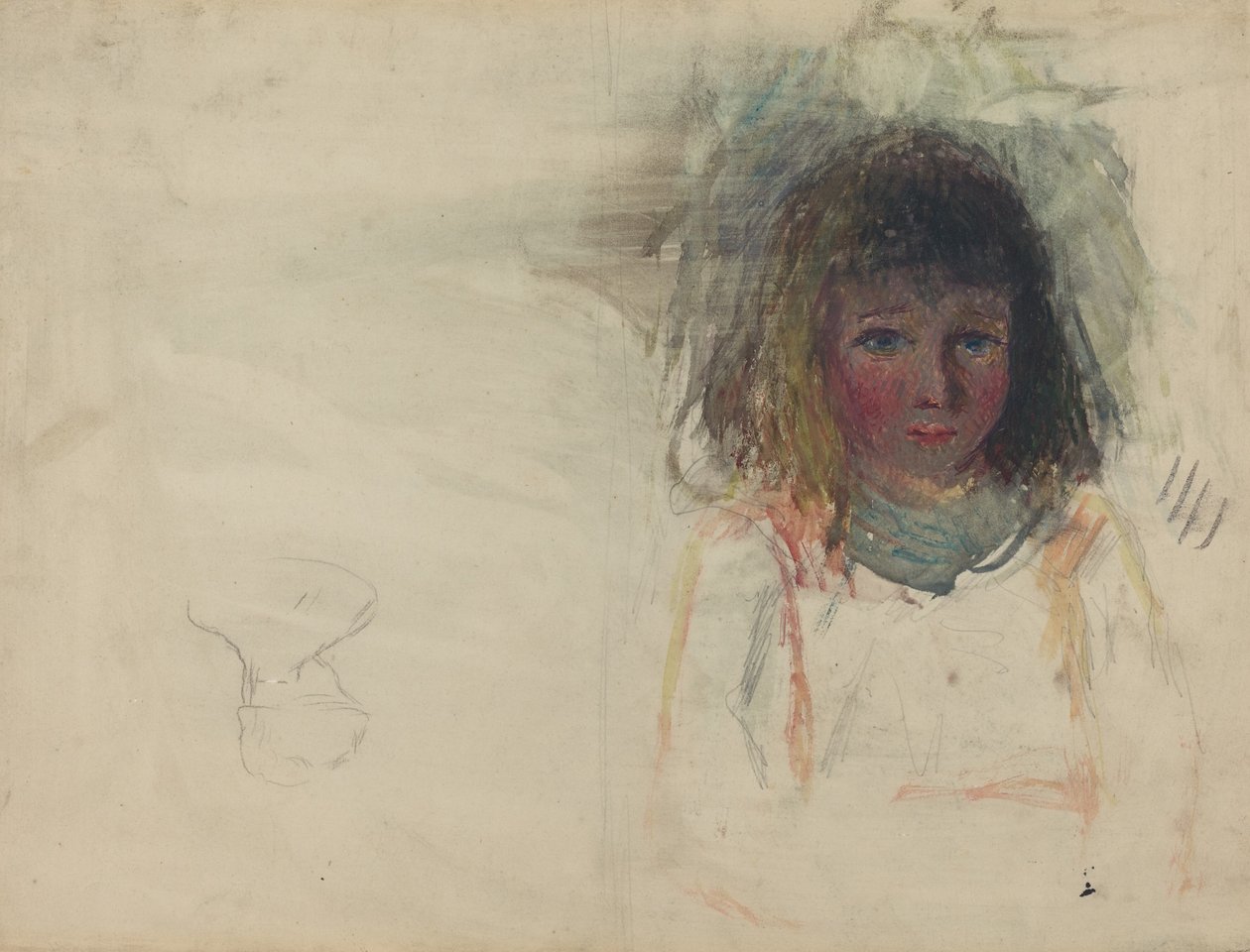 Konstnärens son Georges [verso], ca. 1880. av Camille Pissarro