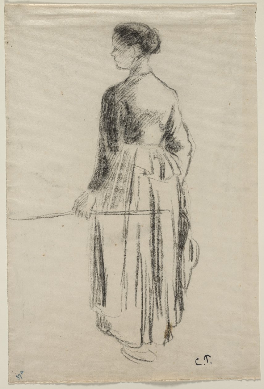 Cowherdess, Eragny av Camille Pissarro