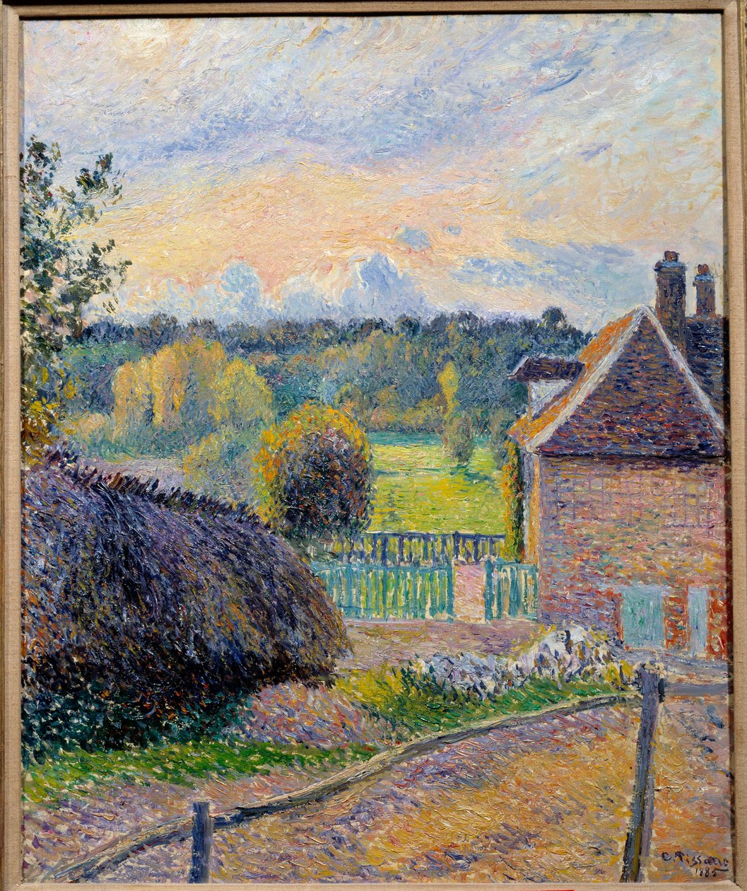 Galenskapens hus i Eragny-målning av Camille Pissarro (1830-1903) 1885 Grenoble Museum of Fine Arts av Camille Jacob Pissarro