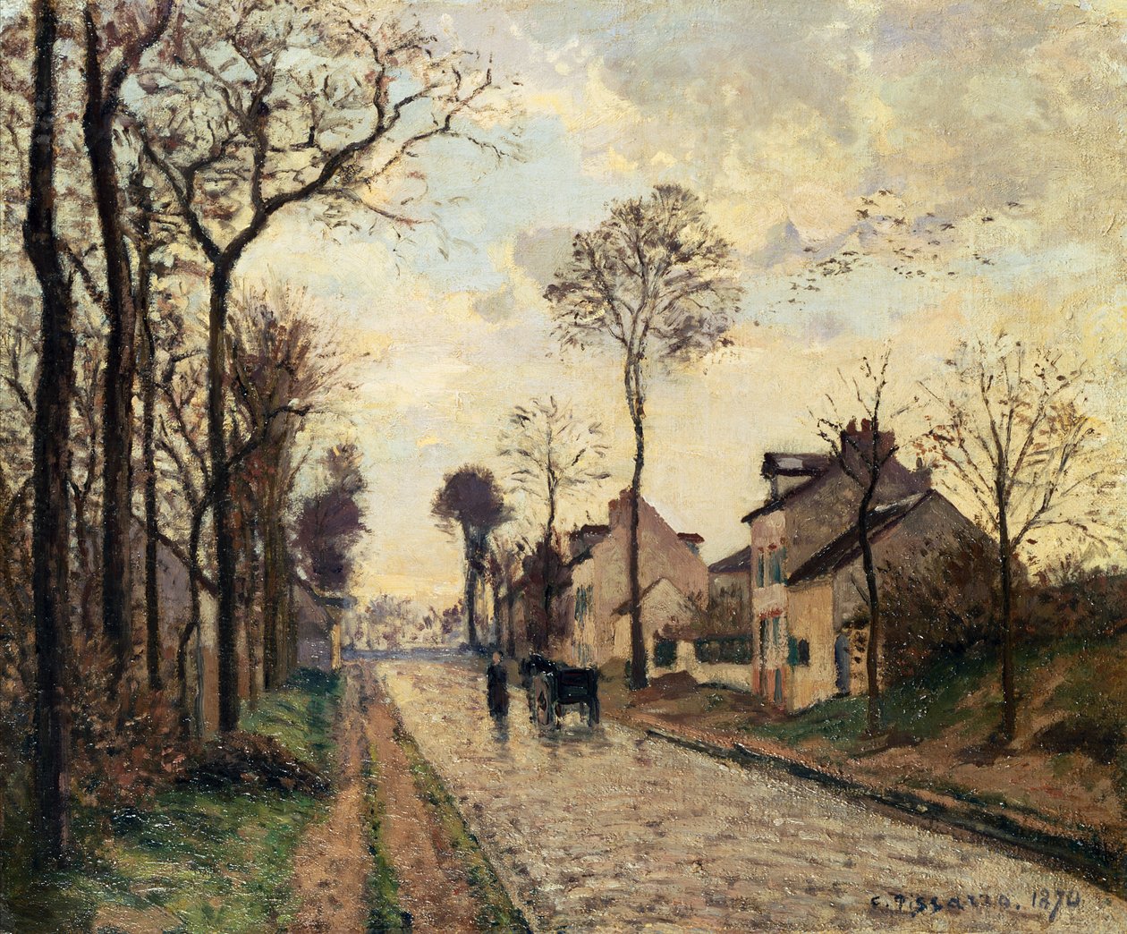Louveciennes-vägen av Camille Pissarro