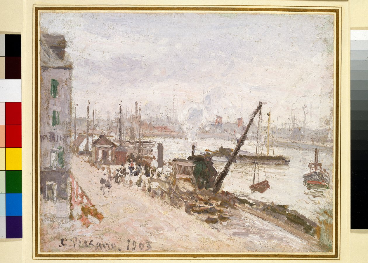 Yttre hamnen, Grand Quay, Le Havre av Camille Pissarro