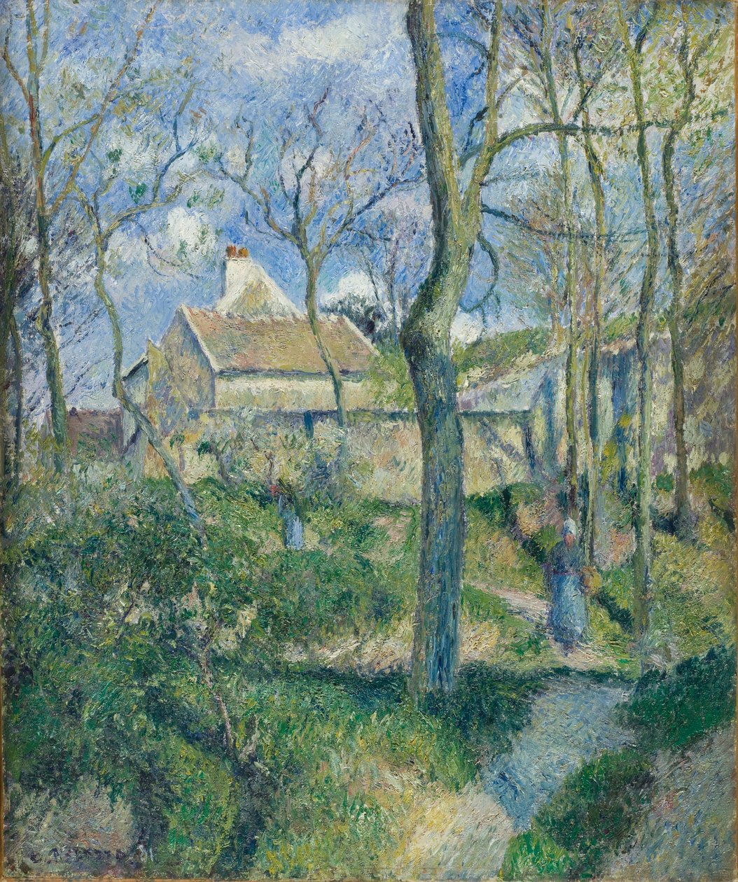 Vägen till Les Pouilleux, Pontoise av Camille Pissarro
