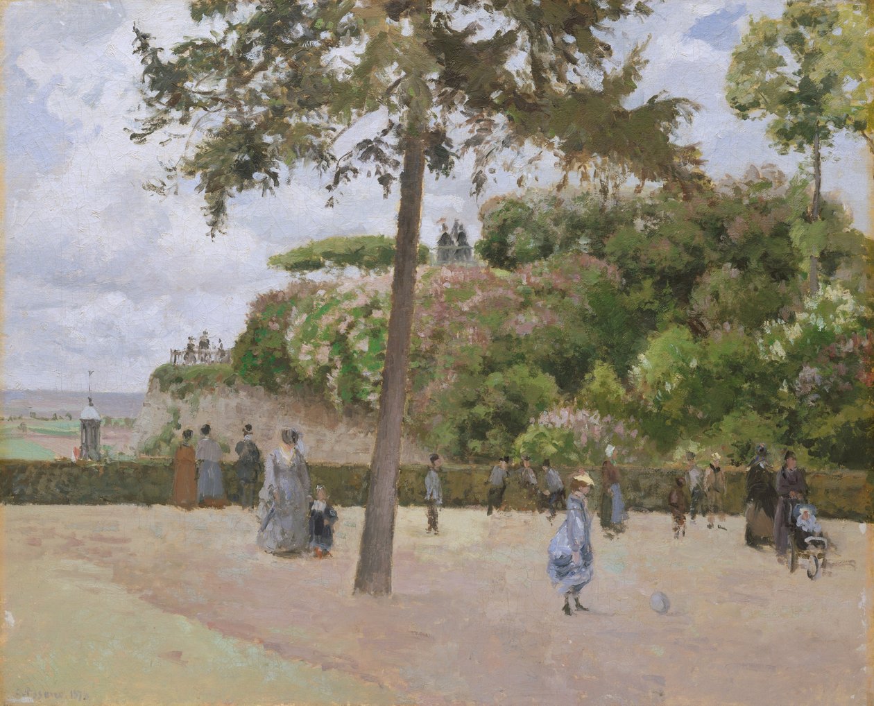 Den offentliga trädgården i Pontoise, 1874. av Camille Jacob Pissarro