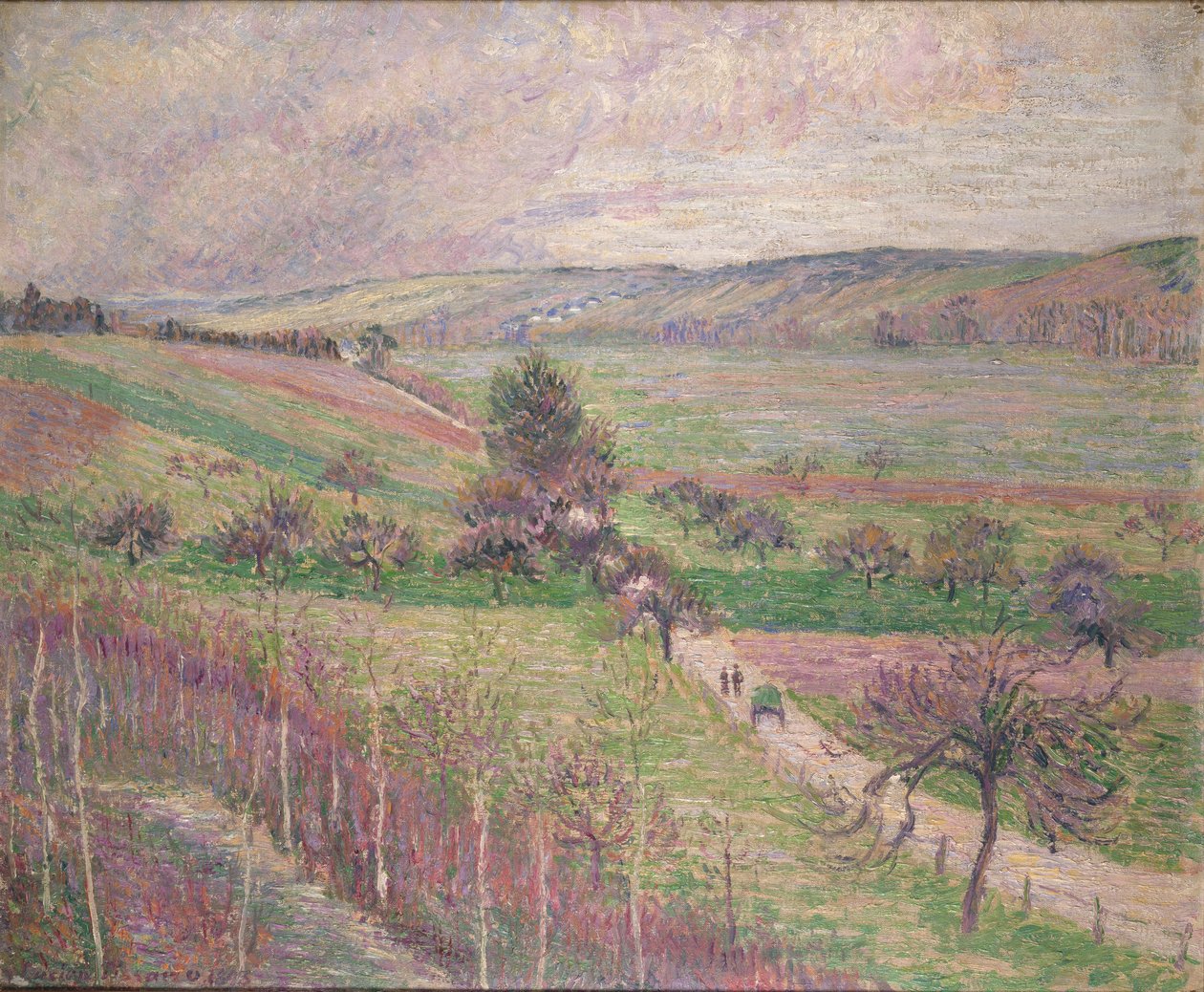 Thierceville Road, tidig vår, 1893 av Camille Pissarro