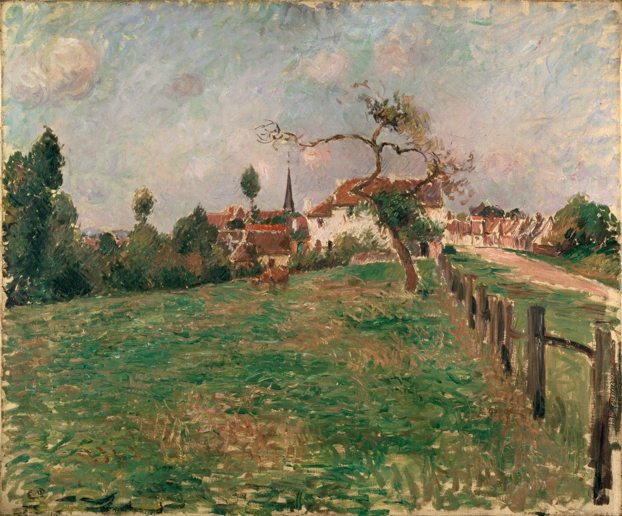 Byn Eragny, 1885 av Camille Pissarro
