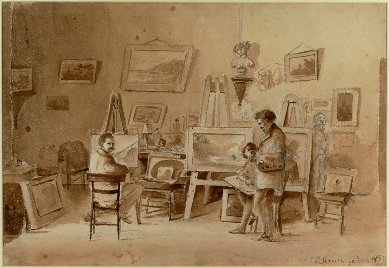 Konstnärens ateljé, Caracas, Venezuela Skiss ... av Camille Pissarro