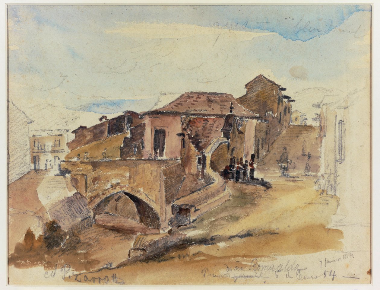 Dona Romualdas bro Caracas, Venezuela 1854 ... av Camille Pissarro