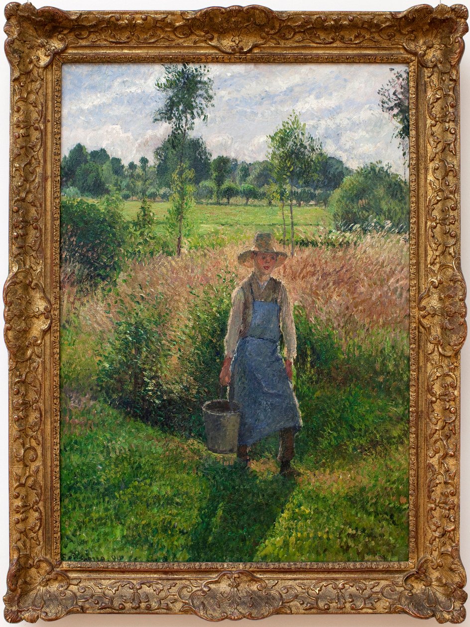 Trädgårdsmästaren. Målning av Camille Pissaro (1830-1903), Olja på duk av Camille Jacob Pissarro