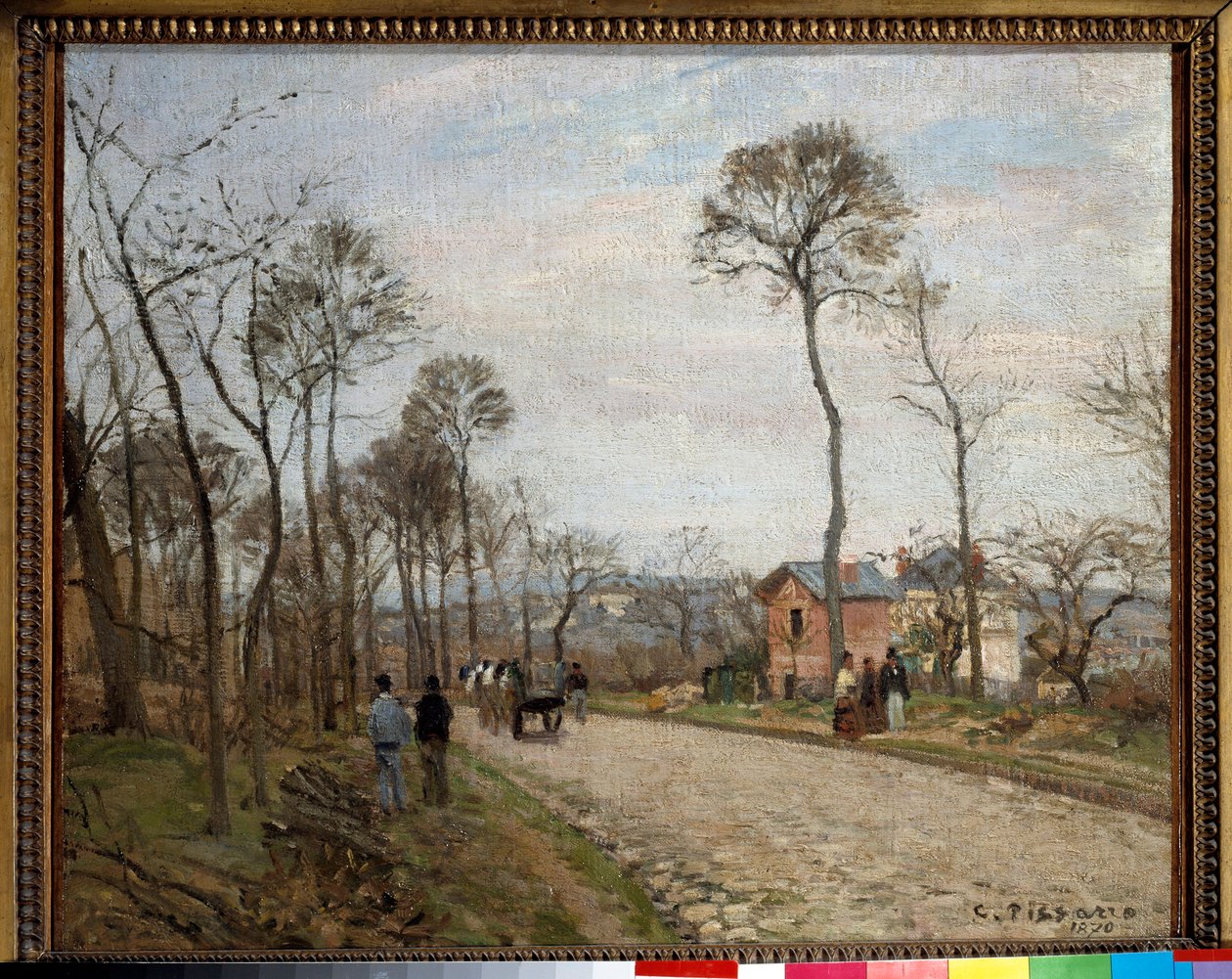 Vägen till Louveciennes. Målning av Camille Pissarro (1830-1903) av Camille Jacob Pissarro
