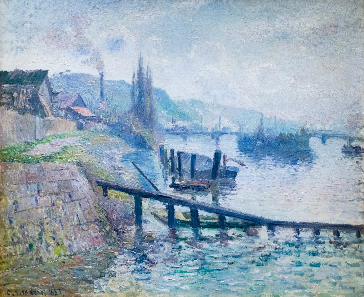 Saint Catherine-kullen i Rouen av Camille Pissarro