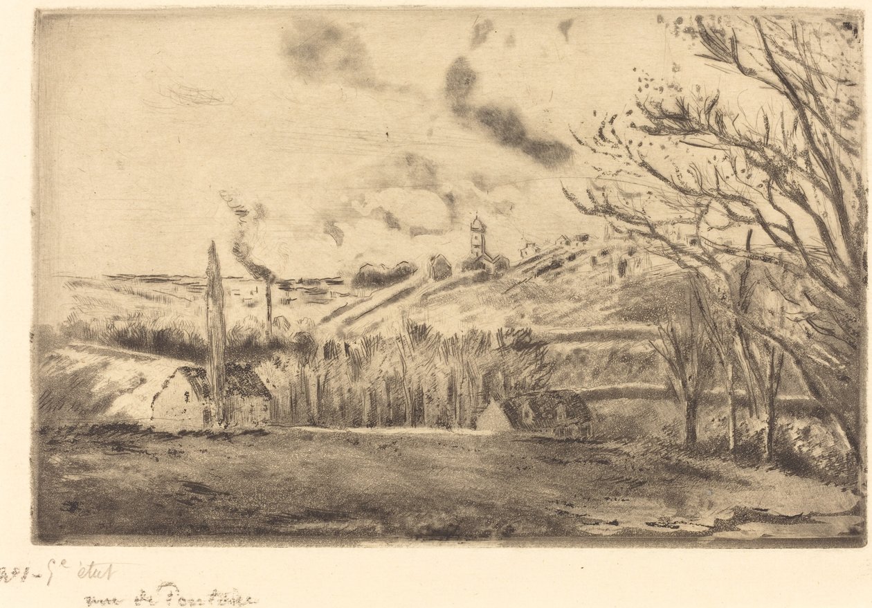 Utsikt över Pontoise av Camille Pissarro