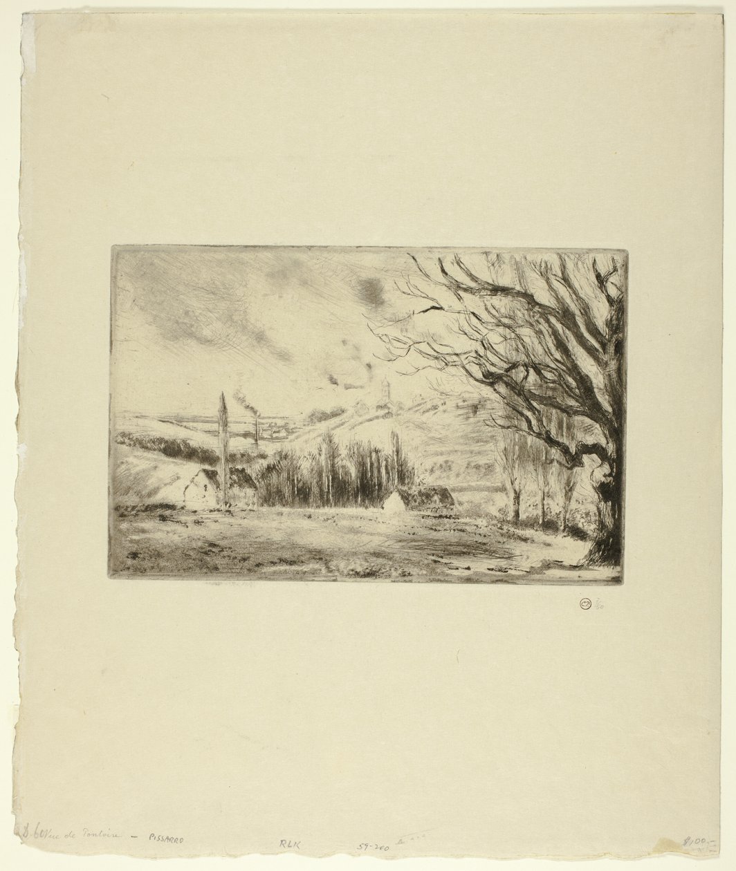 Utsikt över Pontoise av Camille Pissarro
