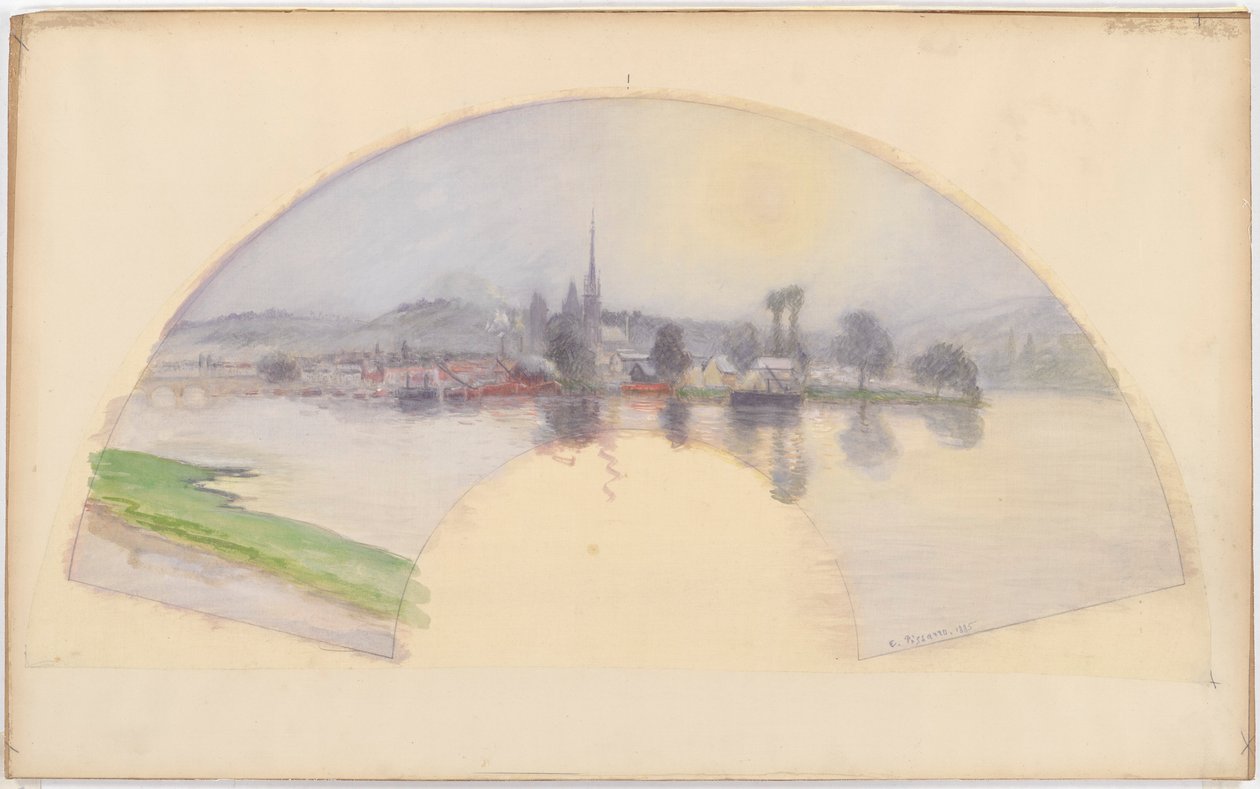 Utsikt över Rouen av Camille Pissarro