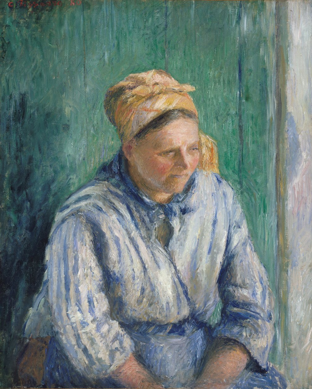 Washerwoman, Studie av Camille Jacob Pissarro
