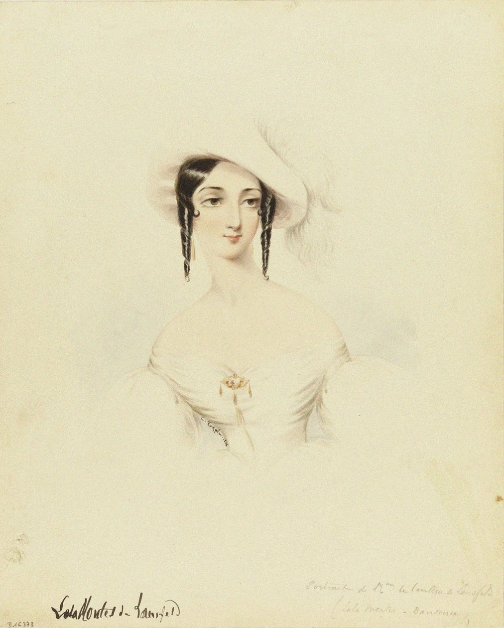 Porträtt av dansaren Lola Montez 1821-1861, 1846. av Camille Roqueplan