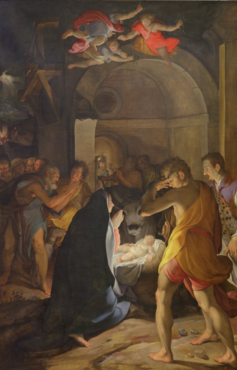 Tillbedjan av herdarna av Camillo Procaccini