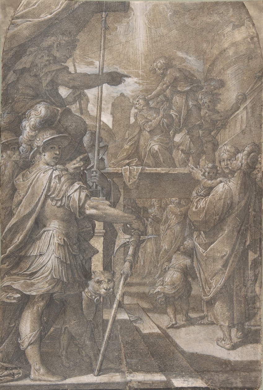 Martyrskap för en kvinnlig heliga Agnes, 1605-9. av Camillo Procaccini