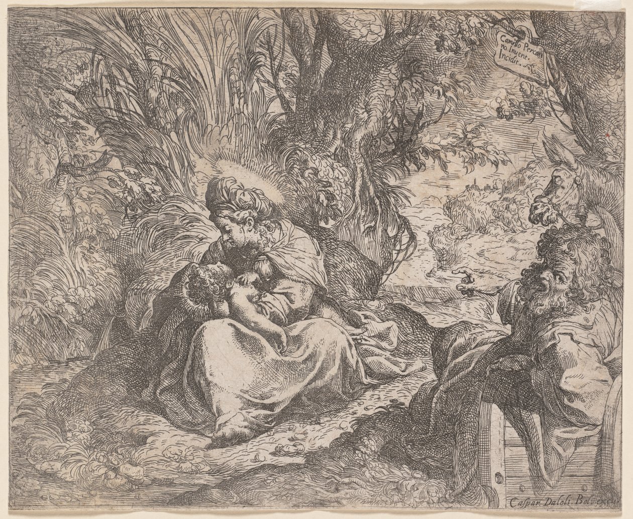 Vilan på flykten till Egypten, 1587-1590. av Camillo Procaccini