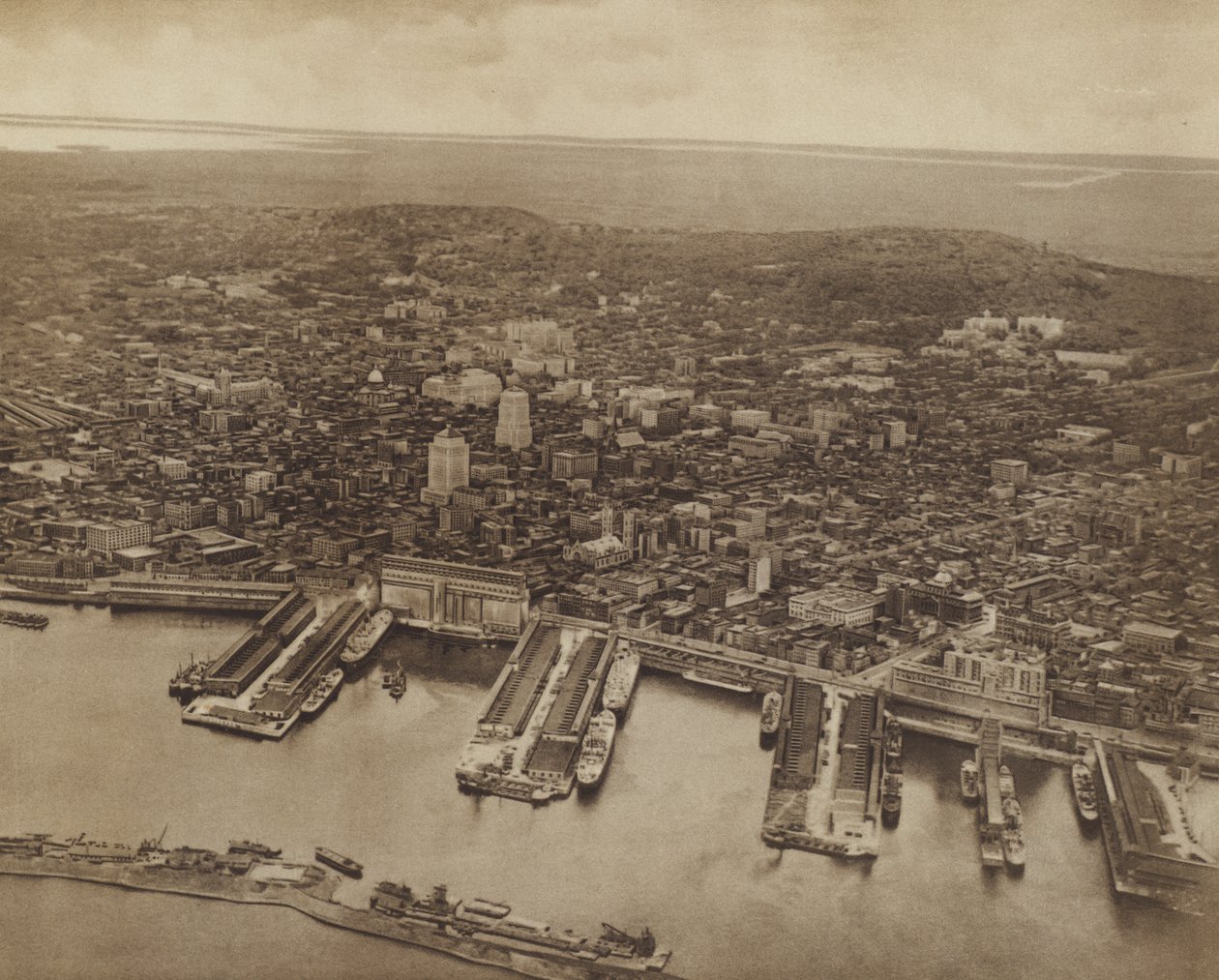 Allmän vy över Montreal, mot norr (svartvitt foto) av Canadian Photographer