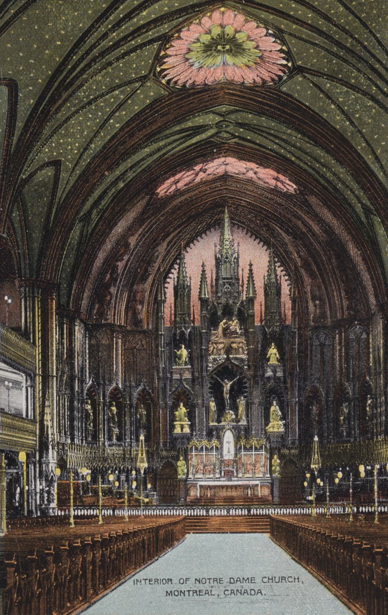 Interiör från Notre Dame-kyrkan, Montreal, Kanada (foto) av Canadian Photographer