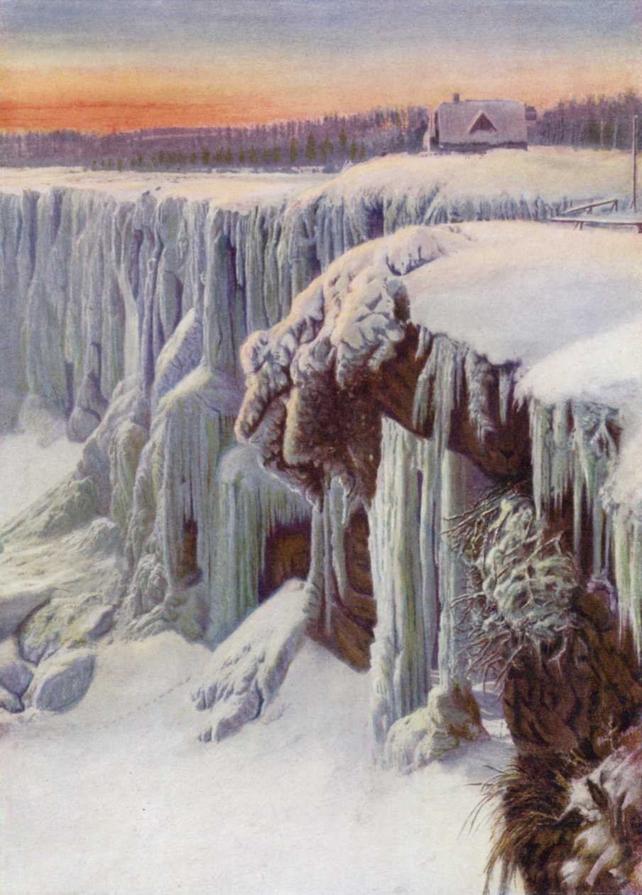 Niagarafallen frusna på vintern (färgfoto) av Canadian Photographer