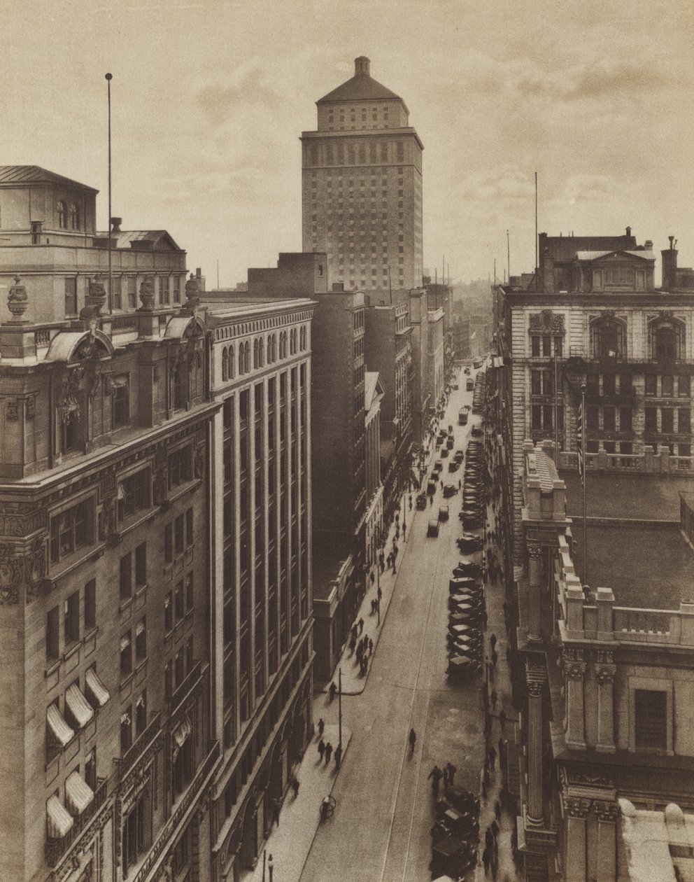 St James Street, bank- och affärscentrum (svartvitt foto) av Canadian Photographer