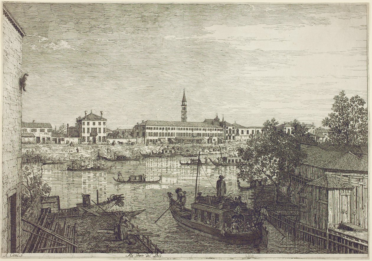 Ale Porte del Dolo, ca 1744 av Giovanni Antonio Canal