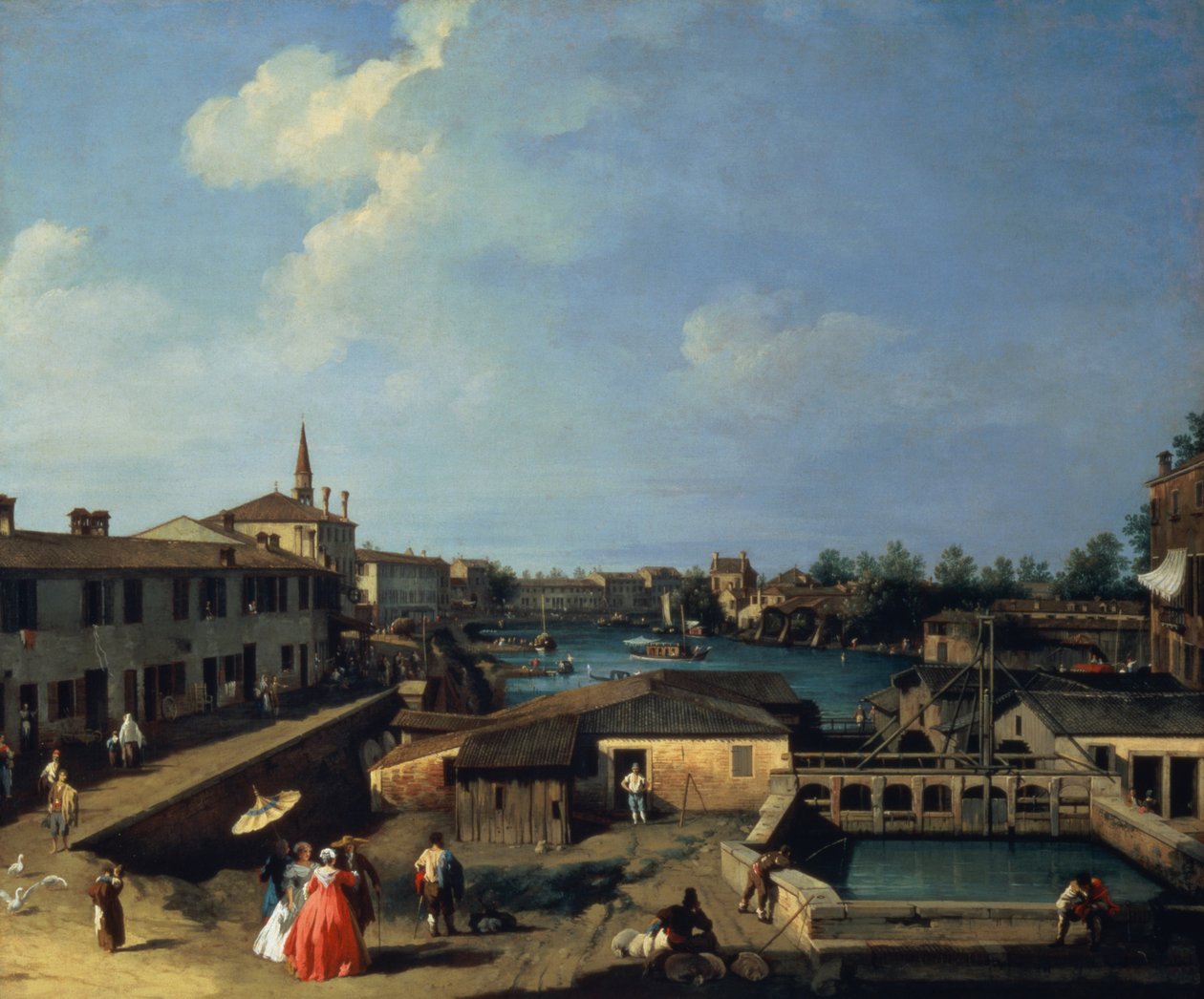 Dolo i Brenta av Giovanni Antonio Canal