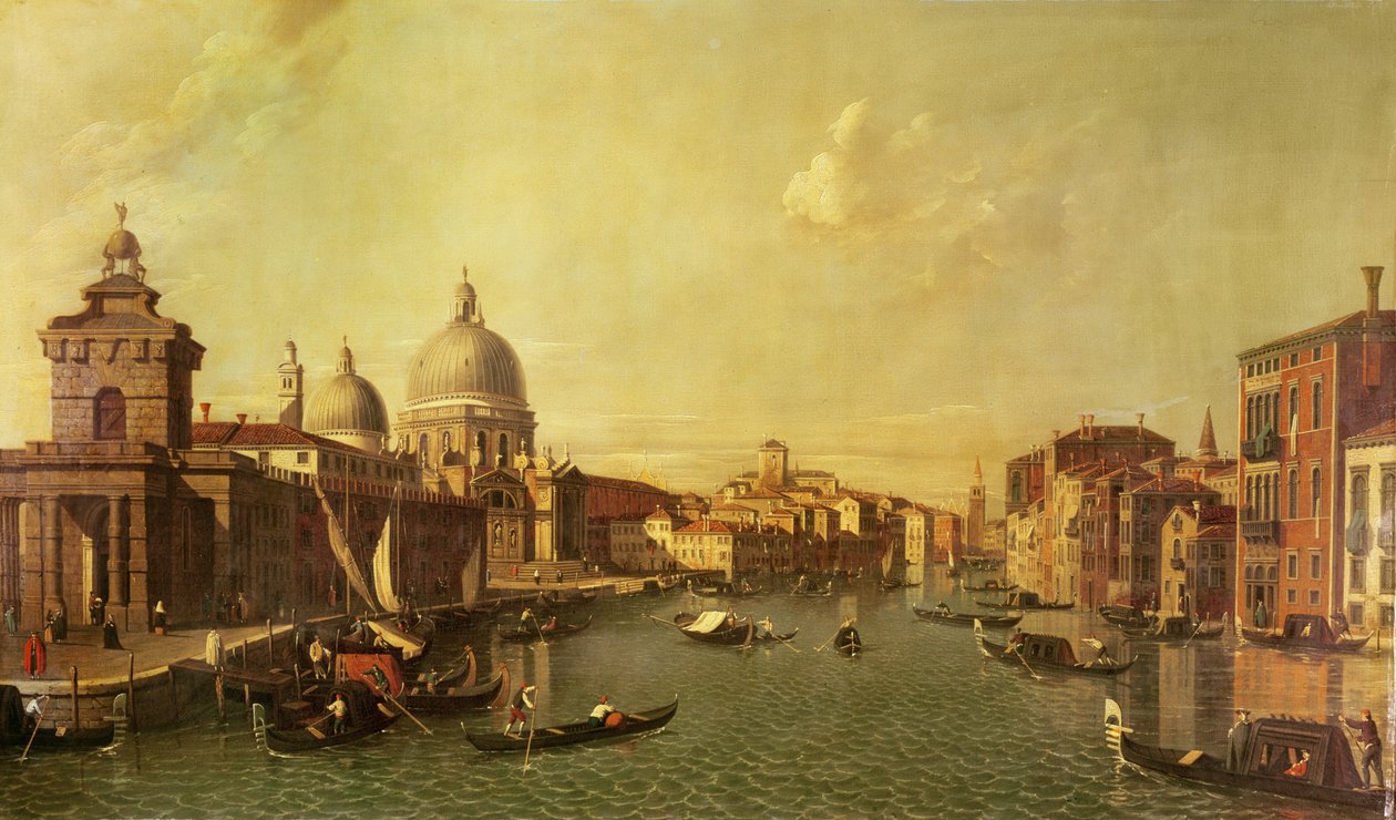 Kyrkan La Salute och Canal Grande av Giovanni Antonio Canal