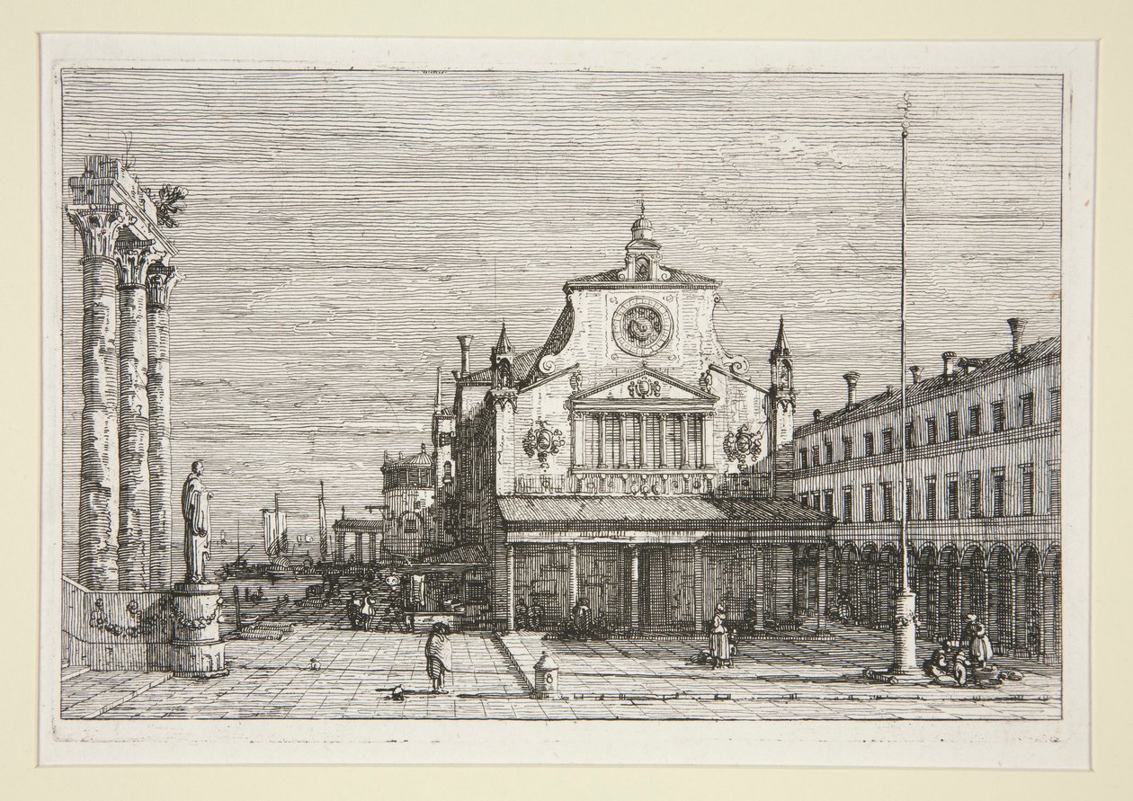 Imaginary View of S. Giacomo Di Rialto, från serien Vedute (Views) av Canaletto (Giovanni Antonio Canal)