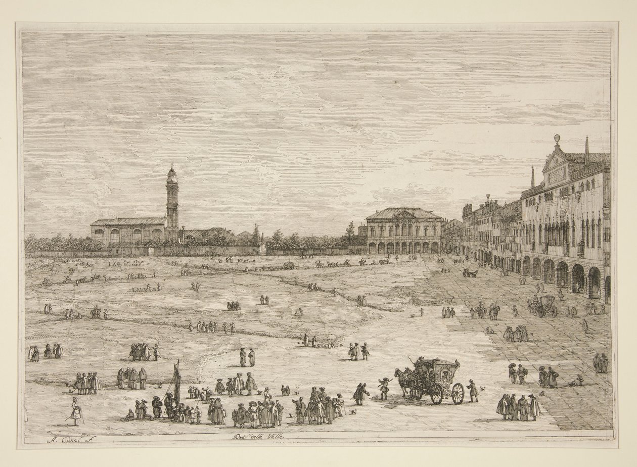 Pr? della Valle, från serien Vedute (Views) av Canaletto (Giovanni Antonio Canal)