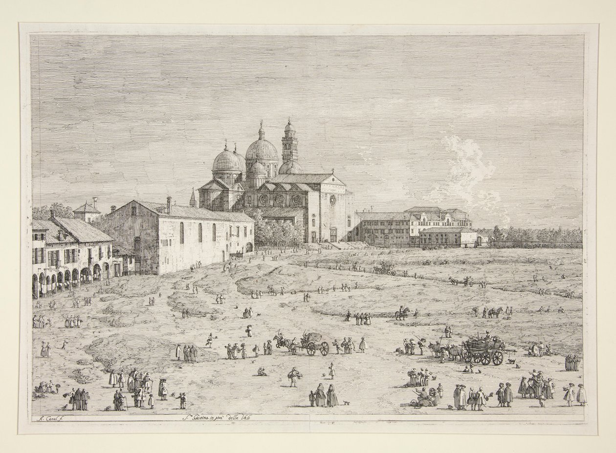 S. Giustina i Pr? della Valle, från serien Vedute (Views) av Canaletto (Giovanni Antonio Canal)