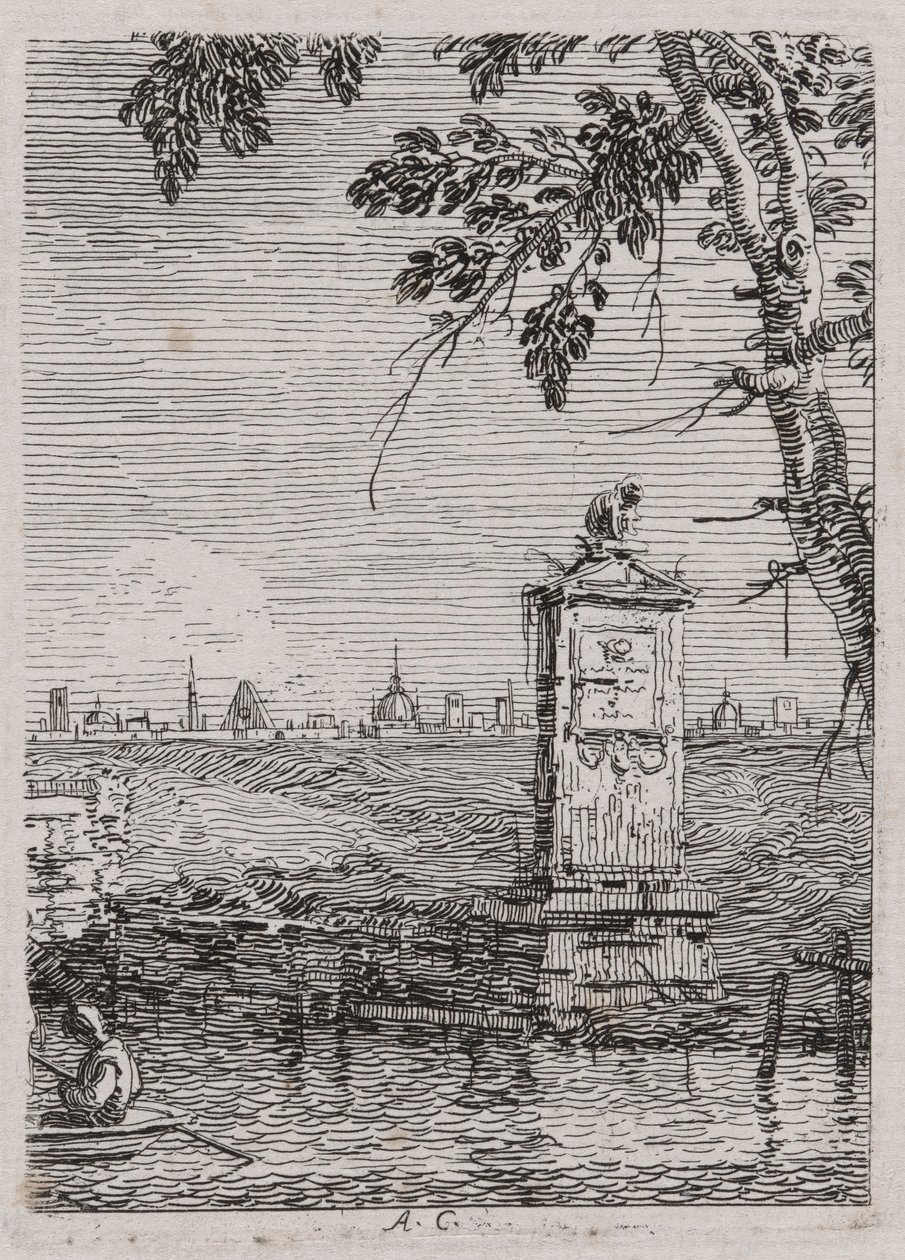 The Little Monument, från serien Vedute (Views) av Canaletto (Giovanni Antonio Canal)