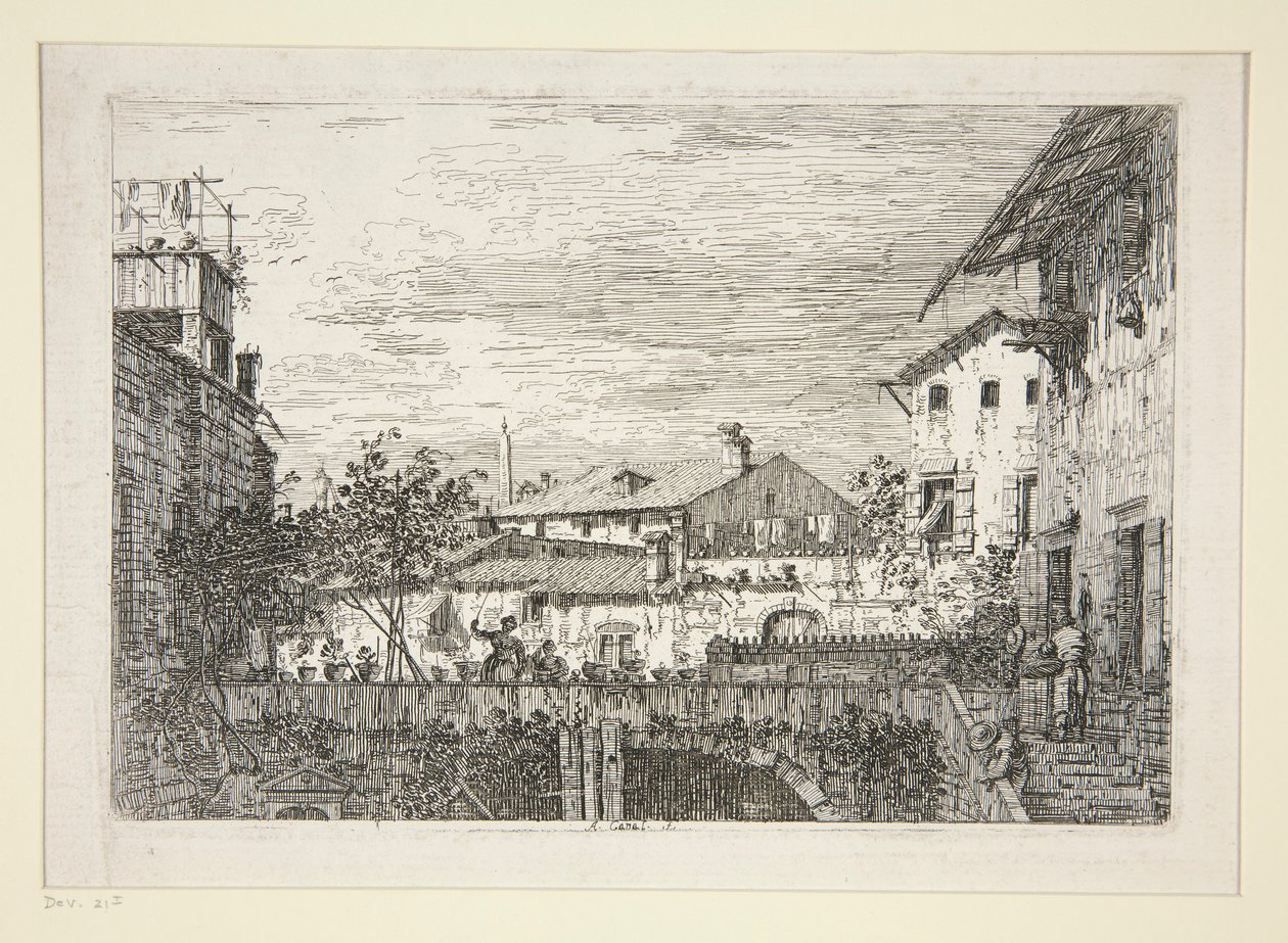 The Terrace, från serien Vedute (Views) av Canaletto (Giovanni Antonio Canal)