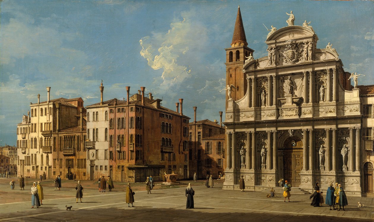 Campo Santa Maria Zobenigo, Venedig, 1730-talet. av Giovanni Antonio Canal