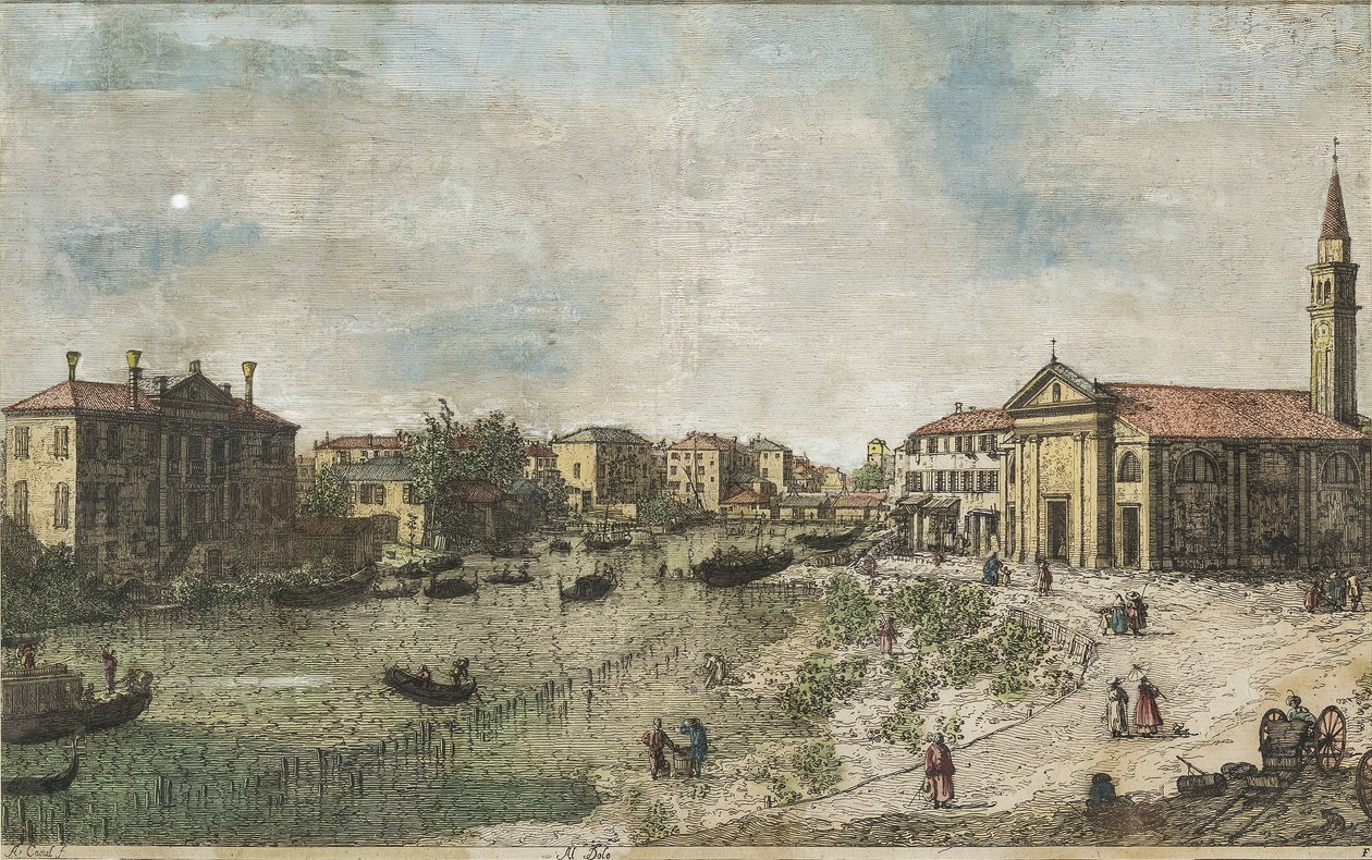 Canaletto Al Dolo färglagd av Canaletto