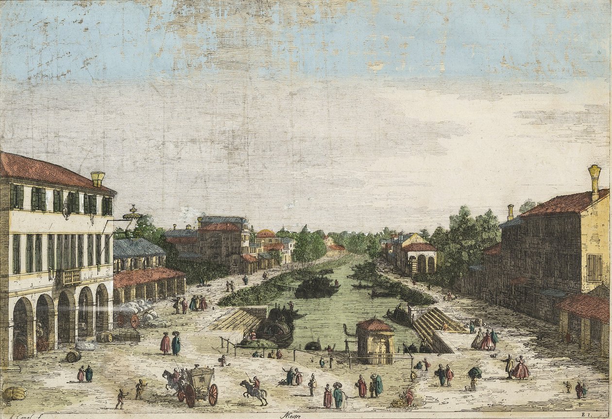 Canaletto Mestre färgstark av Canaletto